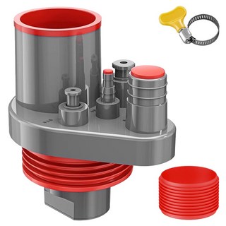 투데이리빙 싱크대용 멀티 배수구 트랩 하수구 냄새 벌레 역류 차단 욕실 화장실 자동 개폐 밀폐 커버 30~40mm 배수구 호환 50mm 75mm 배수관 어댑터, 1세트