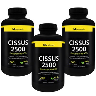 [미국번개배송] 마이라이프 내추럴스 시서스 2500 케토스테론 40% 240정 3병, 3개
