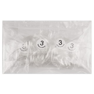엘비아 네일팁 패디 클리어 3호 50p, 투명, 4개