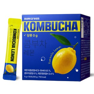 NowGreen 無糖檸檬康普茶, 5g, 50入, 1盒