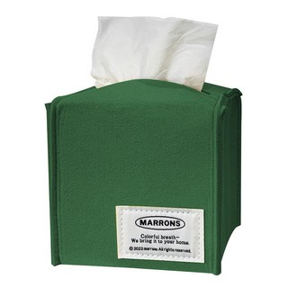 마롱즈 미니 펠트 티슈 케이스, 그린, 1개