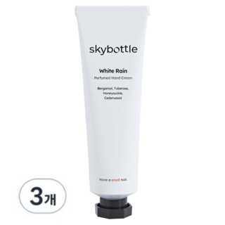 스카이보틀 퍼퓸 핸드크림 화이트레인, 50ml, 3개