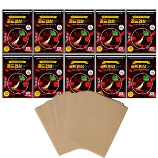 고급형[NEW]골드인삼 플러스/30매x10팩-300매/탄력원단/건강패드/왕수량/인삼패드/홍삼패드/산삼패드/효도선물/파스아님건강패드/골드인삼/패치/동전패드/행사장, 골드인삼플러스+ 건강패드 30매x10팩=총300매, 10개, 30개입