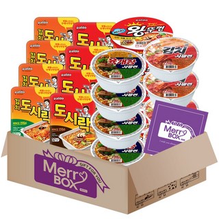 소컵라면세트 20개(육개장사발면4+김치사발면4+미니왕뚜껑4+도시락4+김치도시락4), 1박스