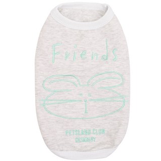 펫츠랜드 강아지 프렌즈 티셔츠, 그레이, 1개
