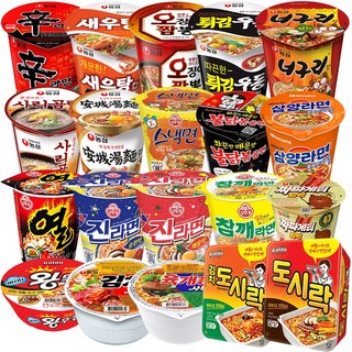 농심 오뚜기 삼양 팔도 소컵 20종 소컵 컵라면 종합 총 20개 + 간식팩토리 전용 박스