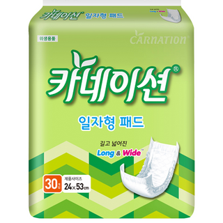 카네이션 일자형패드(2회)30개입 성인기저귀, 30개입, 8개