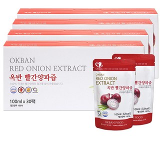 옥반식품 전남 무안의 자색양파로 만든 빨간양파즙, 30개, 100ml