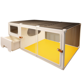 고양이 방 호텔 놀이터 가구 아파트 서가 빌라 숨숨집, 1개, 화이트