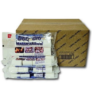 BBQ 구워먹는 캠핑 간식 빅 마시멜로우(꼬지포함), 160g, 24개