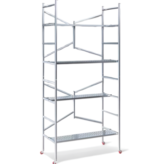 스틸스텝 믿고쓰는 고소작업대 안전 고공 비계 아시바 작업대 시스템 이동식 접이식, 1세트