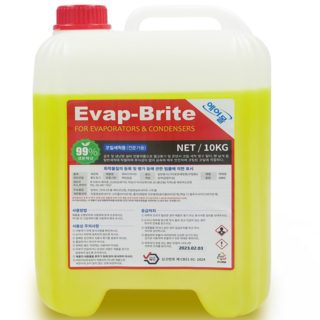 에어컨 핀코일 세정제 에바브라이트(Evap-Brite) 10kg 말통, 10L, 1개