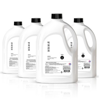 바른세탁소 액체세제 라임향 본품, 4개, 2.5L