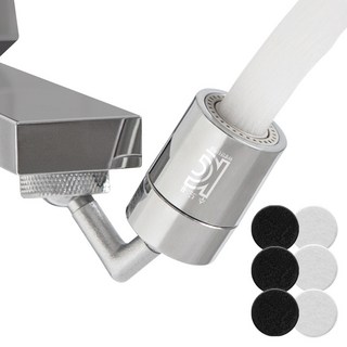 해피달링 720도 세면대 각도조절 워터탭 + 수전 교체 필터, 1개