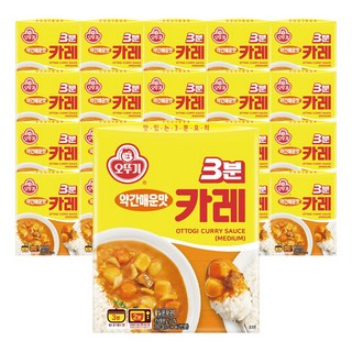 오뚜기 3분 카레 약간매운맛, 200g, 20개