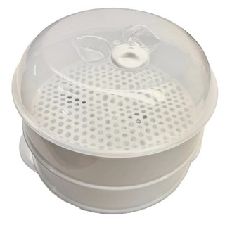 르쿠르쿠 전자레인지 만능 찜기, 1개, 2단 21.5cm