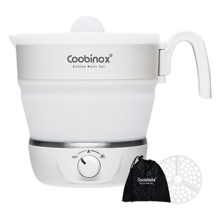 쿠비녹스 접이식 여행용 전기포트 휴대용 미니 커피 분유 포트 캠핑용 햇반 CX-2072SC, 단품