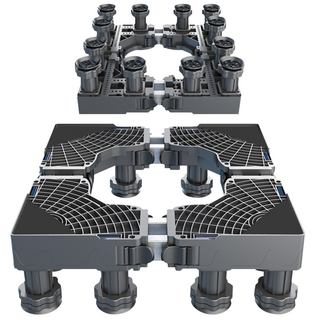 Raon 세탁기 받침대 12발, 1개, 더블 강화 프레임 그레이 12발 RJS-F03