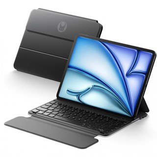 HOU 아이패드 초경량 대형 트랙패드 키보드 케이스 프로 11 에어 4/5/6 M2 M3 11 호환 키보드 케이스 펜슬 수납 보호, 프로1/2/3/4 11에어4/5/M2M3 10.9/11, 1개