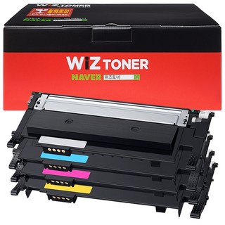 삼성 CLT-K510S 토너 (4색세트) 재생 C51x C56x SL-C563FW SL-C563W SL-C513W SL-C513 SL-C510 P510C 위즈토너, 1세트, 검정+파랑+빨강+노랑