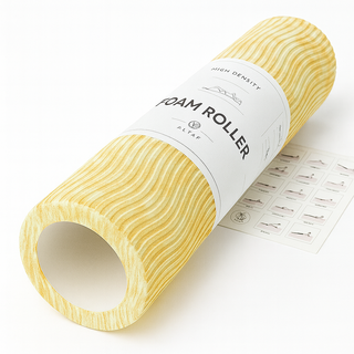 펠빅스 더블웨이브 3D 항균 폼롤러, 옐로우 화이트, 1개