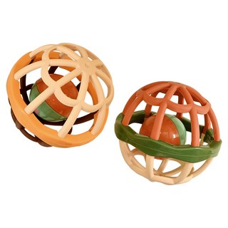 엔밀리밀리 쉽게 잡는 아기 공 비볼 소리나는 소근육 발달 장난감 볼, 핑크, 1개