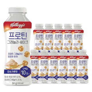 켈로그 프로틴 그래놀라 쉐이크 미숫가루맛, 50g, 12개