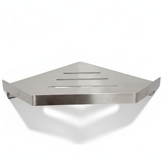 리빙블러썸 무타공 스테인리스 욕실 코너선반, 1개, 다이아몬드 실버 1p