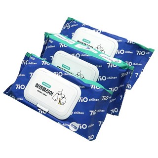 [2+1이벤트] 칠텐 볼클리어 볼티슈 대용량 가성비갑 60매입, 3개, 화이트