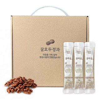 [설날 선물세트] [호두정과+국내산꿀스틱] 답례품 결혼 단체 선물 기업 회사 추천 전문, 1세트, 단일