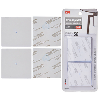 내구왕 튼튼한 가구 밀림 방지 논슬립 패드, 사각, 4개