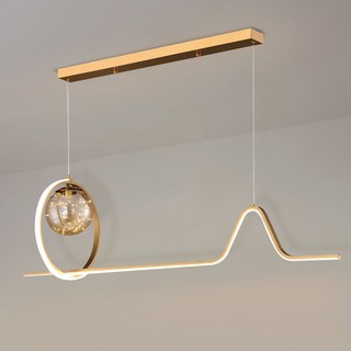 YKLED 지니 팬던트등 40W 식탁등 인테리어조명 포인트등 골드프레임