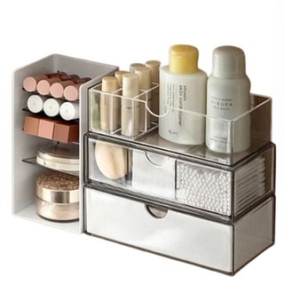 스윗브릿지 서랍형 슬라이딩 화장품 정리함 화장대 보관함 미니 서랍 아크릴 수납함, 디긋자형칸막이, 1개