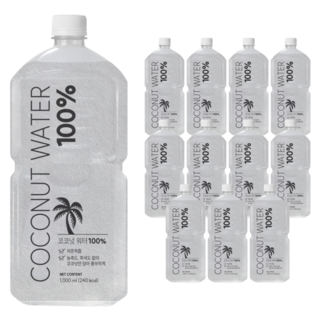 백프로 100% 저온착즙 코코넛워터 1L 1박스 12개