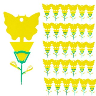 업그레이드 화분 뿌리파리 끈끈이 30개 나비형 꽂이 포함