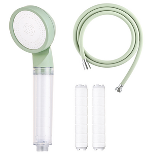 바스럽 국산 파스텔톤 필터 샤워기세트 1.5M [컬러 필터샤워기+PVC 샤워호스+필터 2p+스패너], 민트, 1개