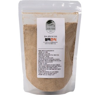그레인팜 블랙선식 국산 서리태흑임자 72시간 정성 쪄서 볶은 검은콩검은깨 건강 아침대용 선식, 1개, 300g