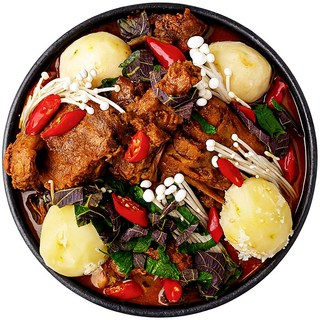 대용량 얼큰 가마솥 감자탕 3kg 칼칼한 전통 직화 감자탕 뼈해장국, 1개