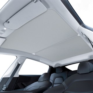 [Vihimai]테슬라 모델 Y 전용 썬루프 선쉐이드 - 고온 및 자외선 차단 프리미엄 방열 소재 간편 설치(Model Y 2021-2024), 흰색, 1개