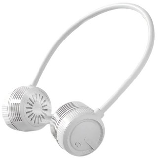 바이유 무선 초경량 휴대용 접이식 넥밴드 선풍기 넥풍기 3단계 풍속 저소음 목걸이 선풍기, 화이트