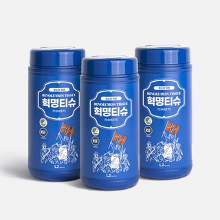 [홈쇼핑 정품][국내생산] 데일리아이디어 혁명티슈 멀티클리너 세정티슈 1종세제 안심성분, 3개
