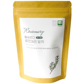 올바르다 유기농 로즈마리 차 티 잎차 원물, 100g, 100g, 1개, 1개입