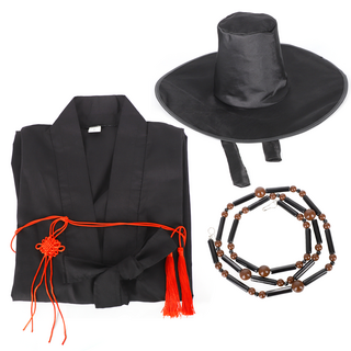 K-POP 저승사자 코스튬 4종 두루마기 + 도포끈 + 갓 + 갓끈 풀세트 25 케데헌 사자보이즈 할로윈 의상