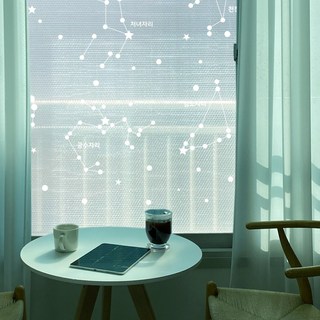 [딱포미] 딱포미 물없이 붙이는 뽁뽁이 -더블- 별자리 1m X 5m 겨울 단열뽁뽁이 단열창문뽁뽁이 결로방지 난방비절감 필수템, 1개