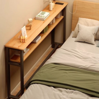 Aegen 폭좁은 긴 틈새 수납 테이블 북유럽 인테리어 슬림 콘솔 선반형 책상 다용도 사이드 수납장, 100 × 20 × 100.2 (cm), 딥멀바우(Deep Merbau)