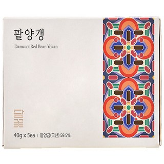 담꽃 국내산 수제 팥양갱 실속형, 200g, 2개