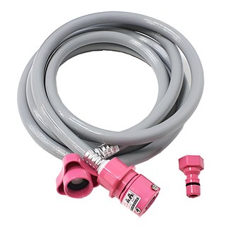 수도꼭지에서 세탁기로 물 공급되는 호수, 1개, 3m 세탁호수 빨강색