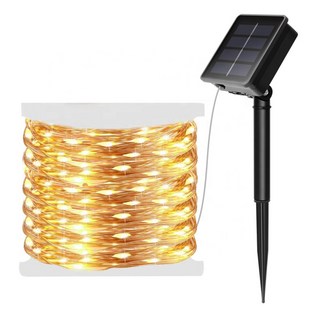 LED 태양광 가로등 태양열 정원등 조명 트리전구 알전구, 칼라풀색 300LED, 1개