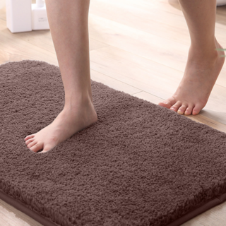 HUIstore 빨아쓰는 호텔 욕실 발매트, 브라운