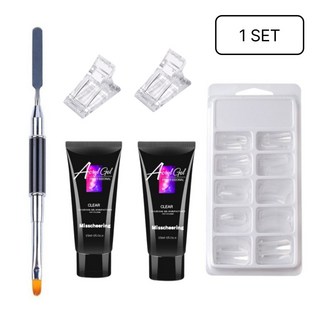 고고블랑 네일연장 폴리젤 아크릴젤 30ml세트, 클리어(15ml)+클리어핑크(15ml)세트, 1개